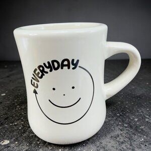 Ankit Everyday Happy Face Thick Coffee Mug Cup 11oz Stoneware Restaurant Ware
